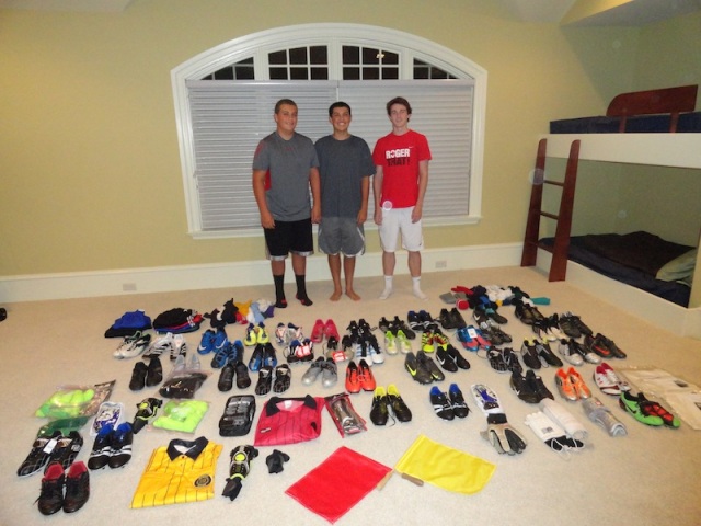 Over 50 Pairs of Donated Cleats & Other Equipment